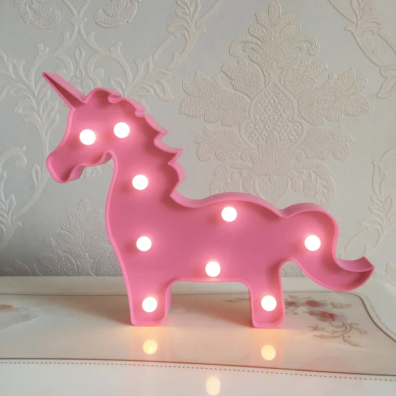 Unicorn2 Светодиодный детские ночные светильники Фламинго Единорог светодиодный светильник подвесной светодиодный светильник ананас кактус звезда светильник Настенный светильник декоративный светильник ing - Испускаемый цвет: Unicorn2