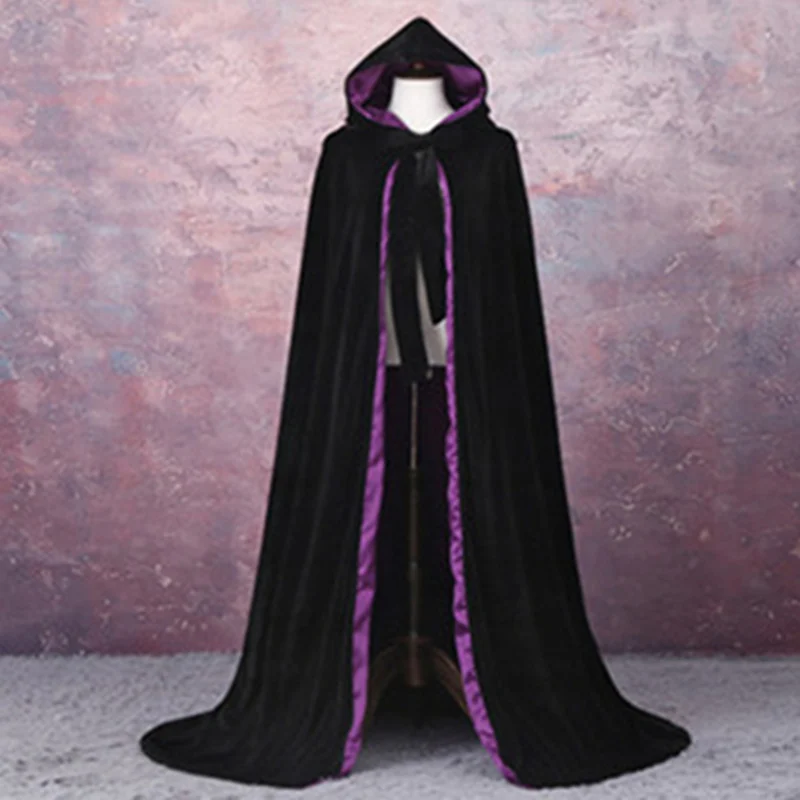 High Quality Soft Velvet Cloak Outdoor Halloween Hooded Fur Autumn Fashion Coat Cape Wedding Shawl cloak | Свадьбы и торжества