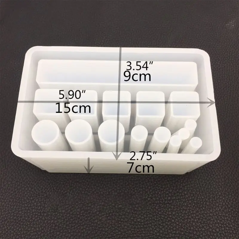 

DIY Crystal Epoxy Mold Rectangular Lattice Lipstick Storage Box Handmade Mirror Jewelry Mould Making Tool