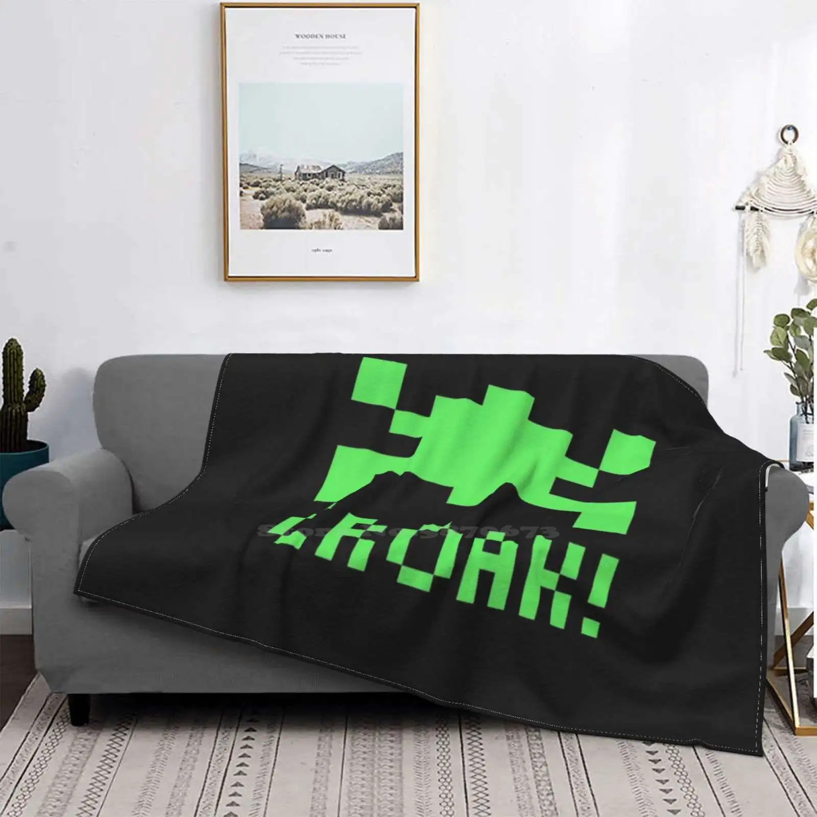 

Croak! Top Quality Comfortable Bed Sofa Soft Blanket Retro Arcade Console Frog Frogga