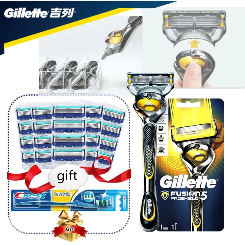 

Gillette Fusion Flexball Proshield Men's Manual Shaver Razor Blade Machine for Shaving Blades Cassettes for Replacebale Blades