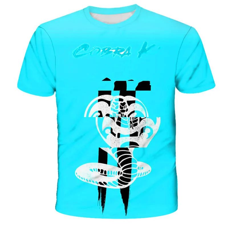 

Cobra Kai T Shirt Boys Strike First Strike Hard No Mercy Tshirt girs Summer Top Tshirts Short Sleeves Tees Black kids T-Shirt