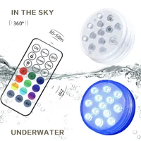 13 led submersible underwater pool light remote rgb waterproof led light outdoor garden lighting pool lamp party decoration