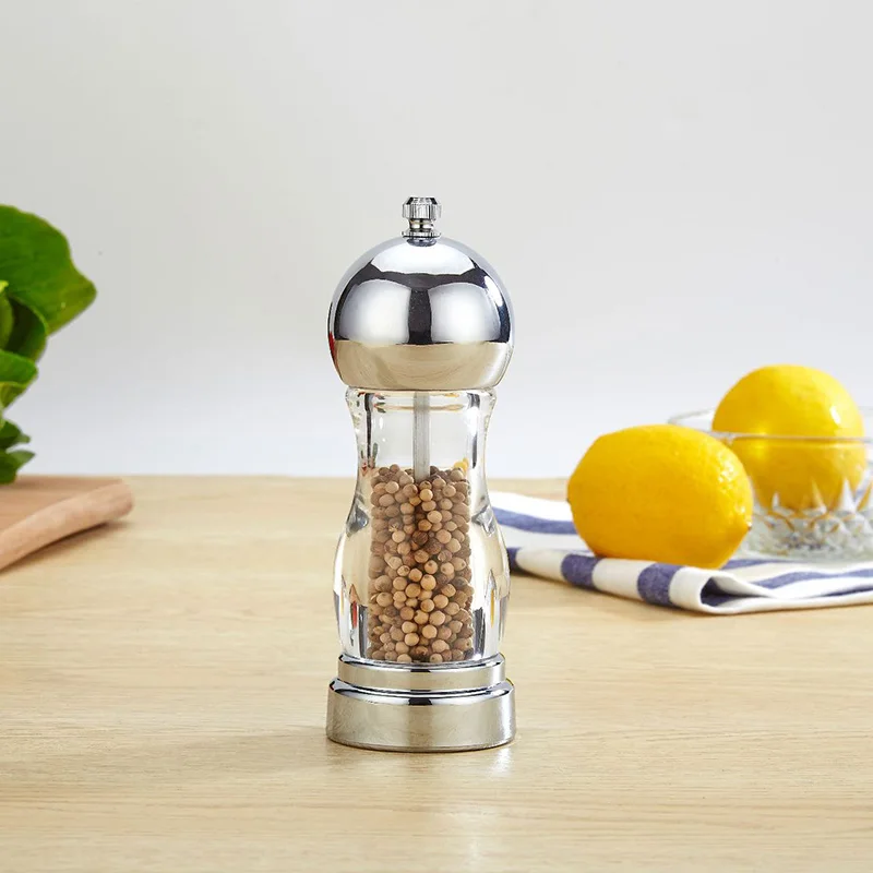 Нержавеющая сталь мельница для соли и перца шейкеры акриловый корпус специй