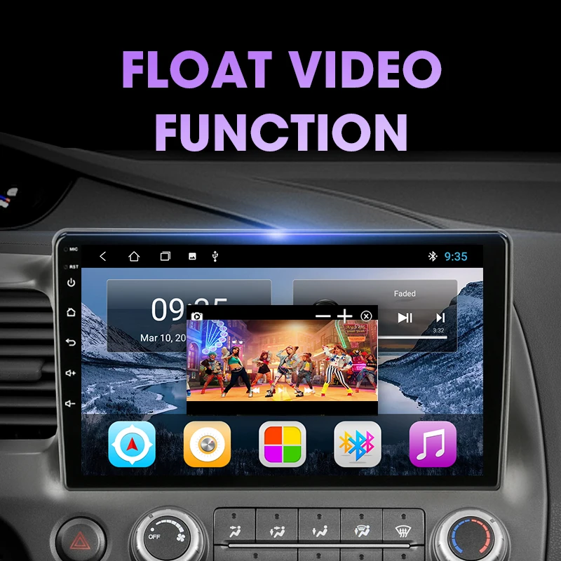 JMCQ автомобильное радио Android 9 0 плеер для Honda Civic 2005 2012 мультимедийный видео 2din T3L DSP