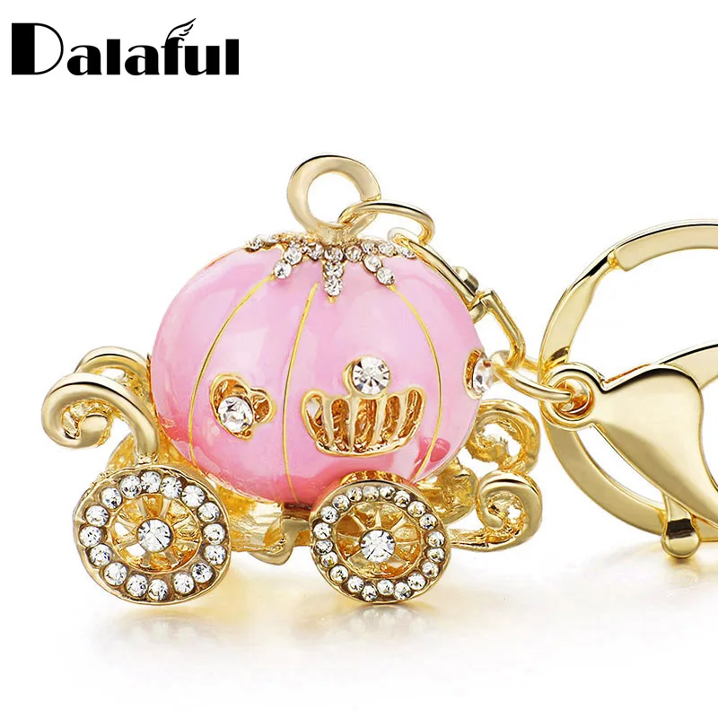 Dalaful Тыква карета кристалл для Хэллоуина сказочная Брелок Сумочка сумка Пряжка