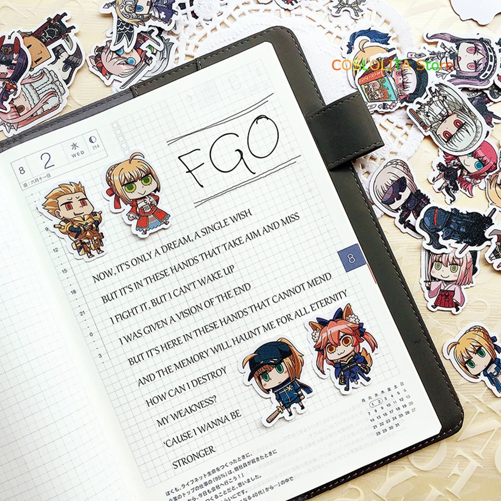 anime fategrand order fgo fujimaru ritsuka sticker family portrait motorcycle phone cartoon travel luggage adhesive sticker free global shipping