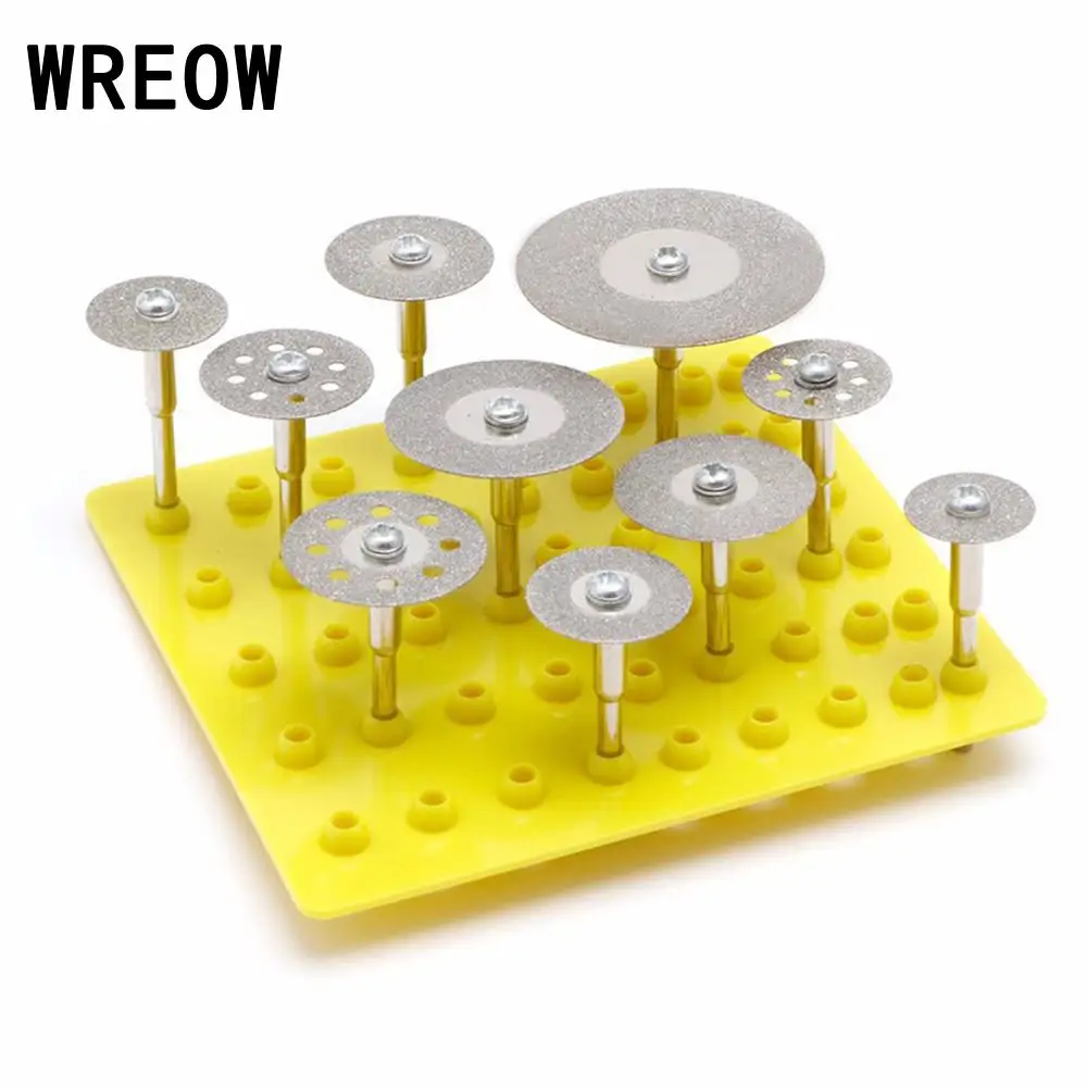 

10PCS Sharp Diamond Circular Saw Blad Rotary Tool for Dremel Power Tools Set Grinding Wheel Wood Cutting Discs Mandrel Drill Bit