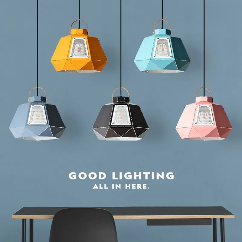 

Postmodern Simple Restaurant Chandelies Personality Cafe Light Retro Living Room Lamp Nordic Bar Light Study Lamp Free Shipping