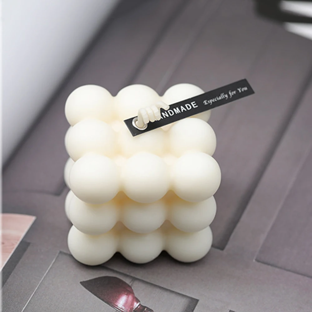 3D cube candle silicone mold small cake fondant for baking car pendant plaster | Дом и сад