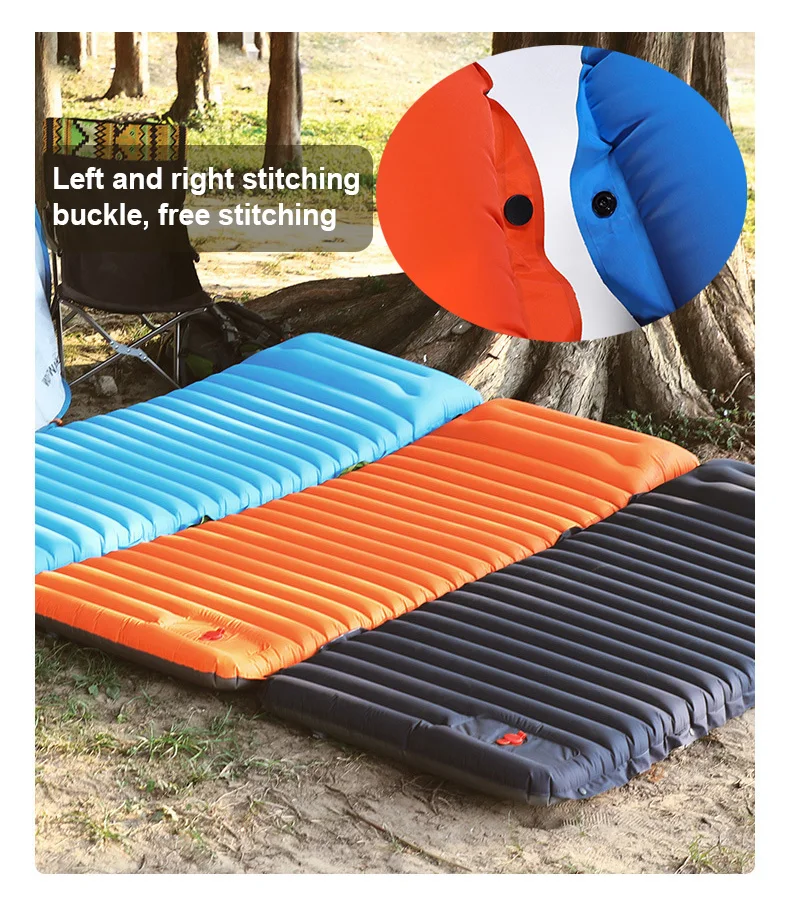 

2021 New Ultralight Self-Inflating Air Mattress Widen Sleeping Pad Splicing Inflatable Bed Beach Picnic Mat Camping Tent Cushion