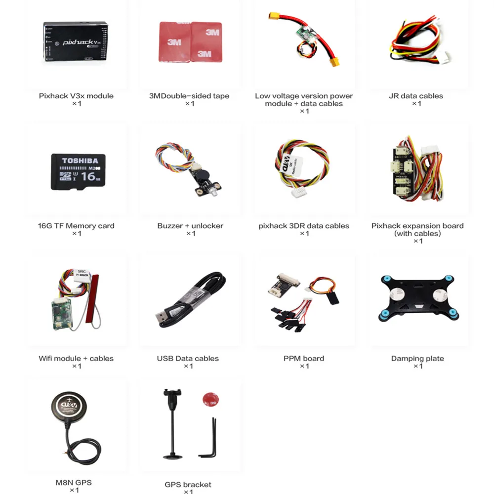 CUAV Pixhack V3 Контроллер полета Автопилот с M8N gps для RC мульти роторный Дрон