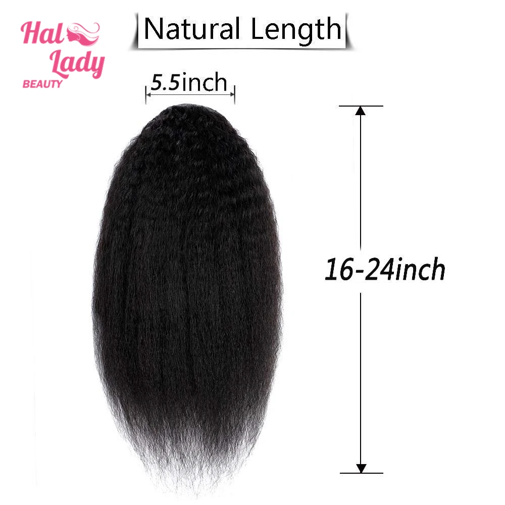 Halo Lady Beauty кудрявые афро прямые конский хвост человеческие волосы не Реми