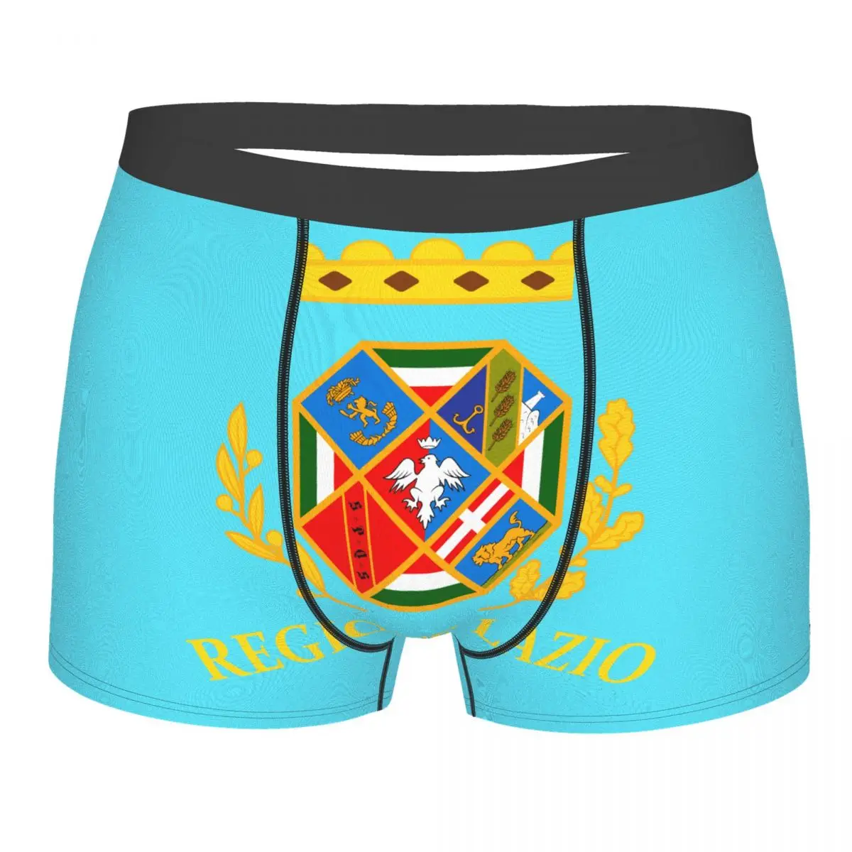 Flag Of Lazio Men's Boxer Briefs regions of Italy Funny elastic pants for men