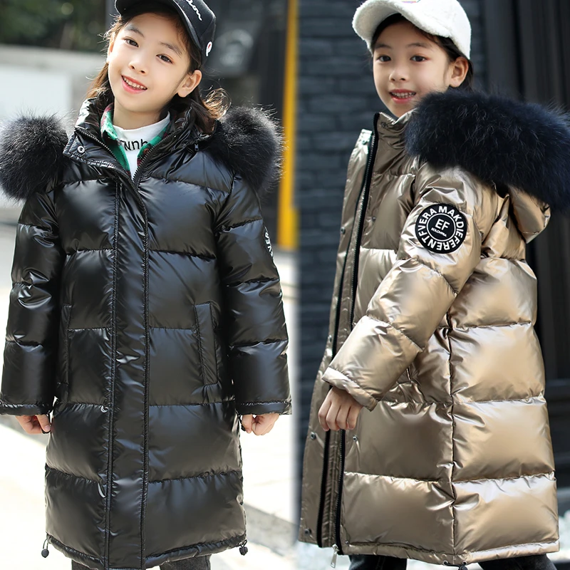 Новинка детская зимняя верхняя одежда и пальто на утином пуху для маленьких