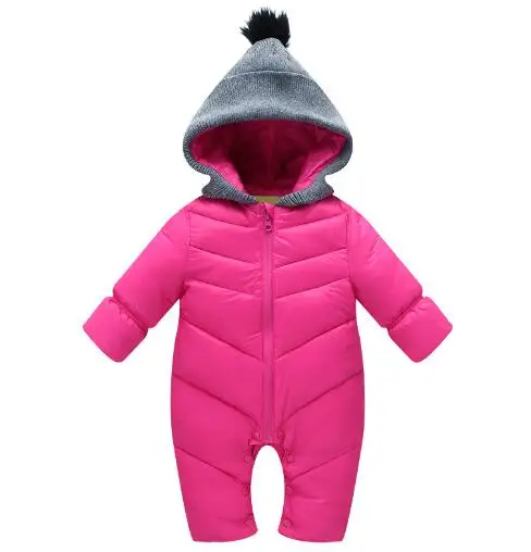 

Newborn Baby winter Rompers children snowsuit thick long-sleeved Hooded Jumpsuit Baby girl boy Romper Kids Outerwear clothes