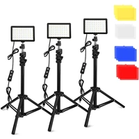 led photography video light panel lighting photo studio lamp kit with tripod stand rgb filters for shoot live streaming youbube