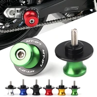 with logo 6 color m6 motorcycle accessories 2 pcs 6mm cnc aluminum swingarm spools slider stand screw for yamaha mt 07 mt07