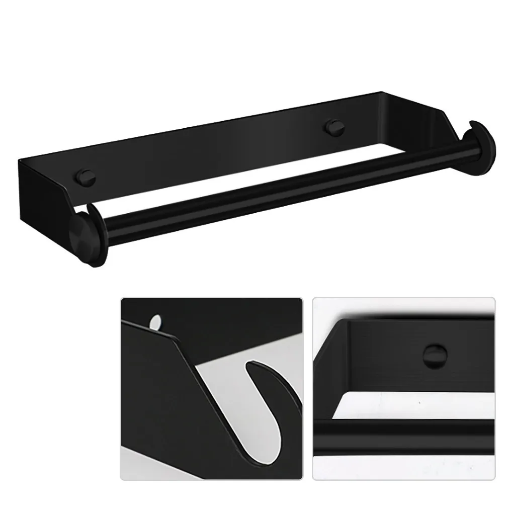 

Stainless Steel Paper Towel Holder Punch-Free Towel Rack Wall Mounted Roll Paper Stand for Bathroom Kitchen Storage Accessories
