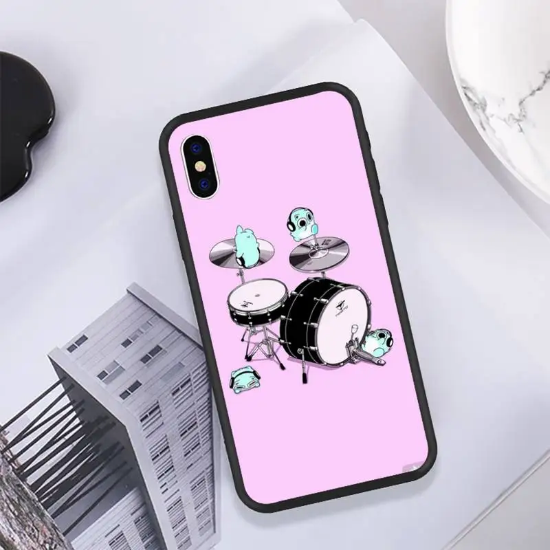 

YNDFCNB Music dream Phone Case for iPhone 11 12 Pro Max 6 6s 7 8 Plus XS XR 12mini SE 2020 Black Soft TPU Cover Silicone Coque