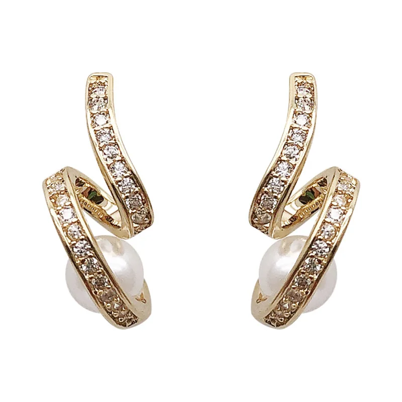 

Zeojrlly Trendy Women Dangle Earrings Pearl Simple Elegant Korean Fashion Female Jewelry