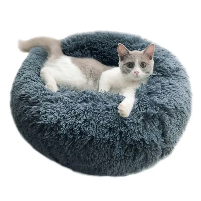 

Pet Hold Luxury Fluffy Dogs Bed For Cats Puppy Round Cuddler Plush Cozy Self-Warming For High-Quality Sleep Autumn Dog House