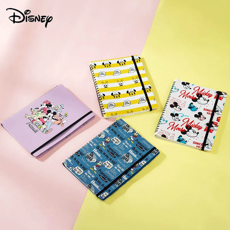 

Блокнот Disney в виде спирали с свободными листьями, оригинальный блокнот А5, Дональд Дак, водонепроницаемый дневник, офисный предмет, отличный...
