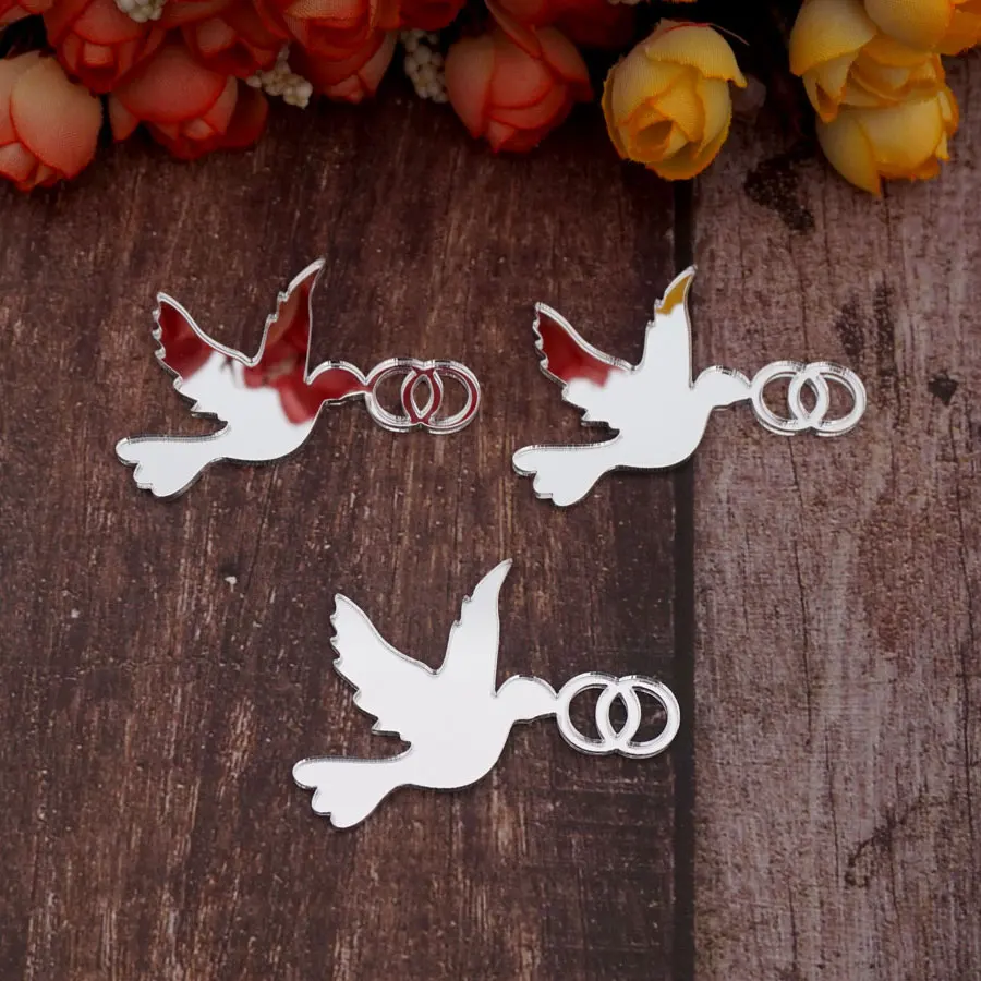 

5pcs Pigeon Prayer Tags with Cross Wedding New Baby Baptism Ring Sign Church Party Favors Decor Guest Gifts