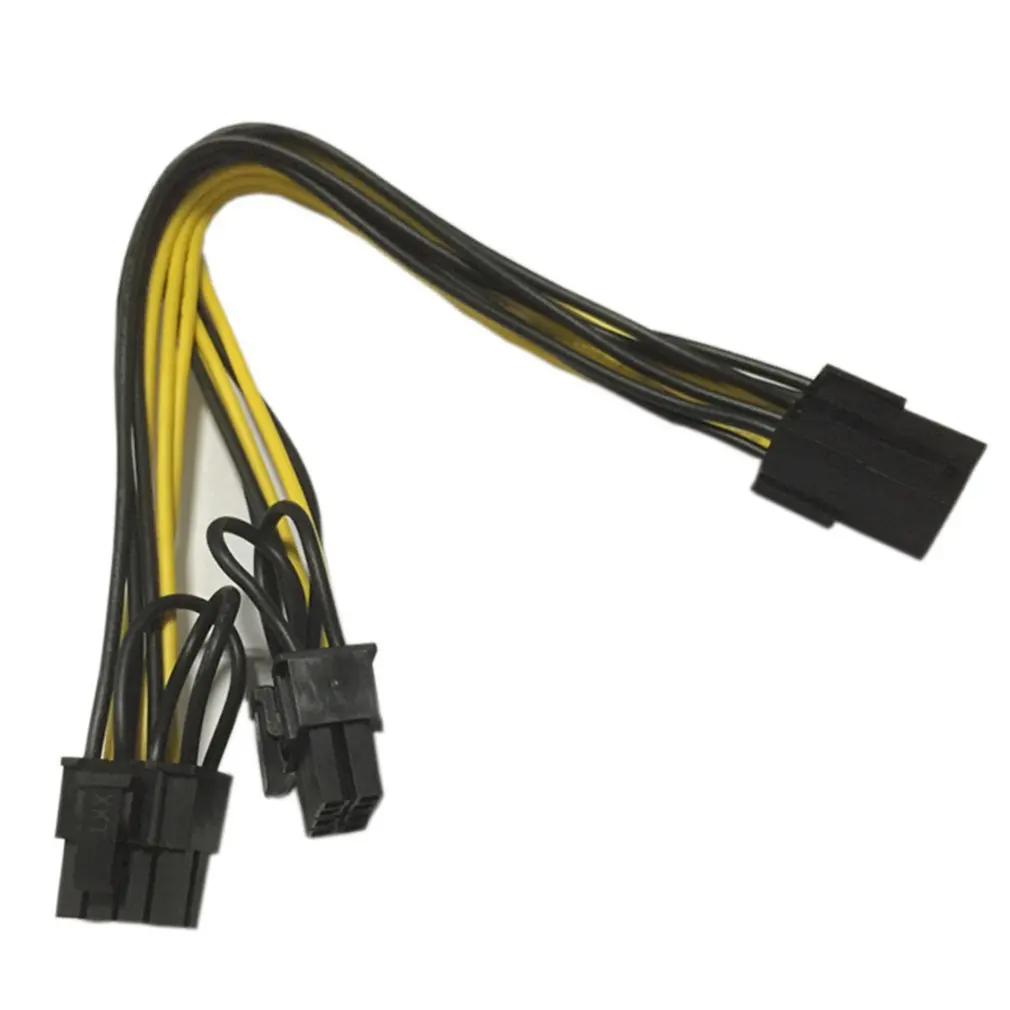 

6 Pcs 6 Pin PCI-e To 8 Pin (6 + 2) PCI-E (Male To Male) GPU Power Cable 50cm for Graphics Cards Mining Server Board