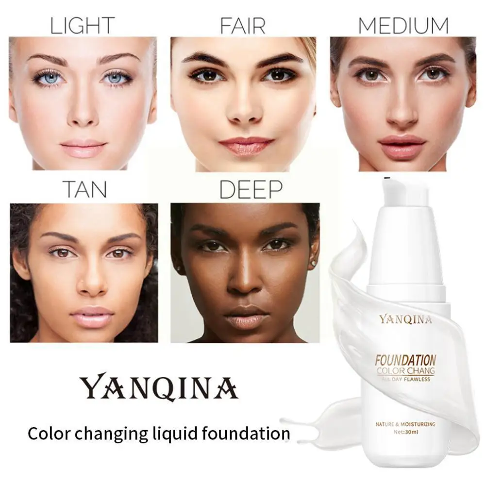 

Temperature-changing Complexion Liquid Foundation Light Refreshing Concealers Oils Fit Moisturizing Control Thin Face Makeu L9m5