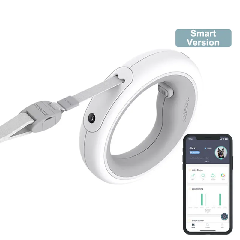 Выдвижной Поводок для домашних животных Xiaomi MOESTAR с Bluetooth поводок собак умным