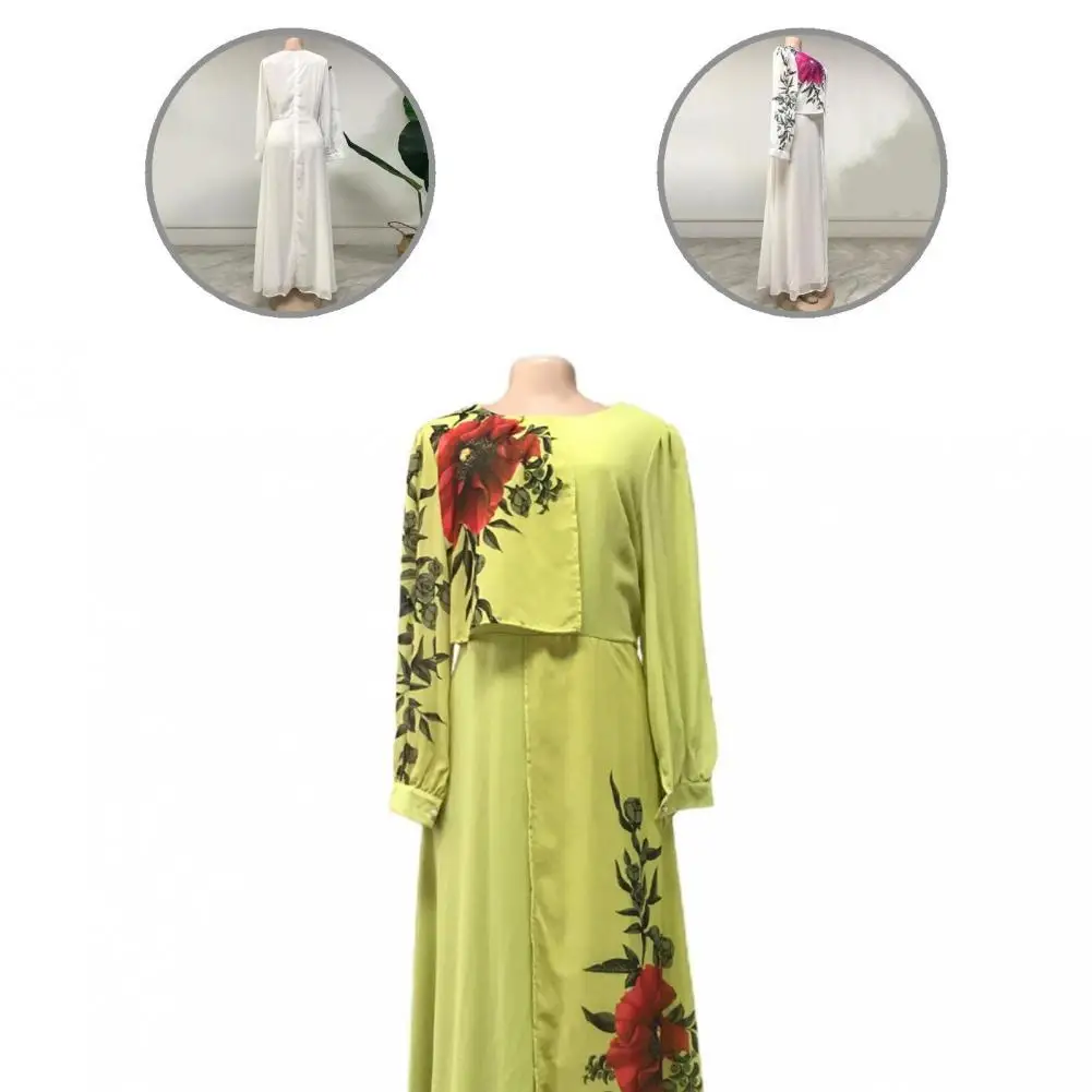

Shrinkable Cuff Skin-friendly Plus Size Chiffon Maxi Dress for Banquet