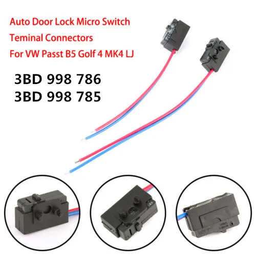 2 шт. левый правый Автомобильный Дверной замок микропереключатель для VW PASSAT B5 BORA
