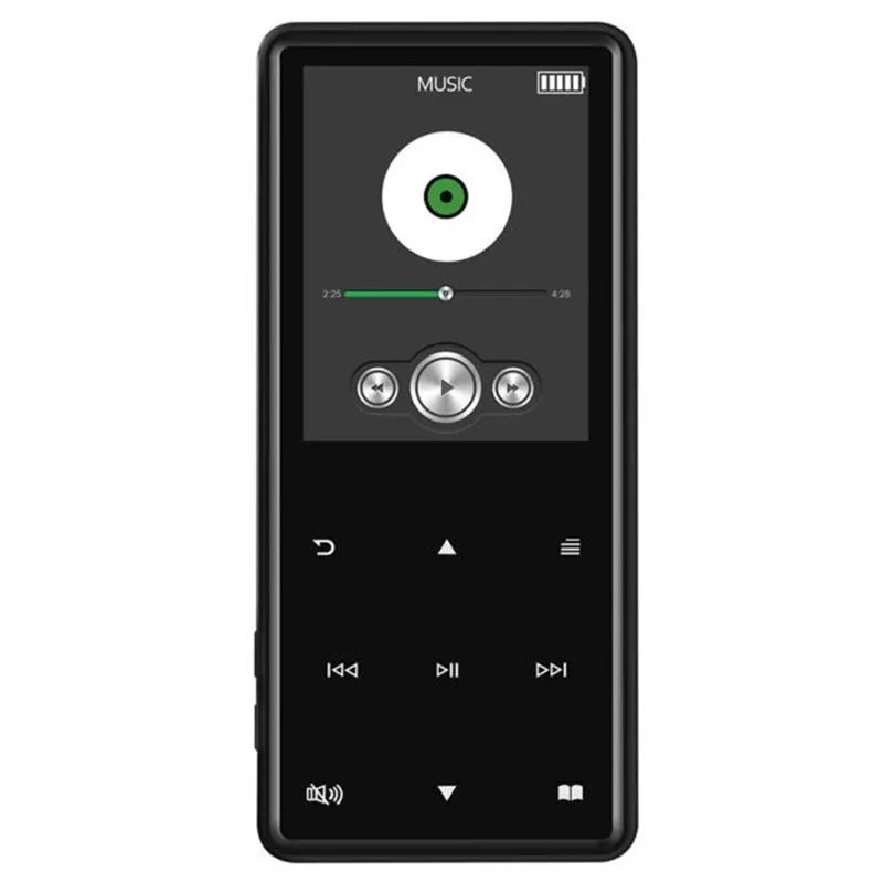 Черный 2," беспроводной Bluetooth HiFi HD MP3 MP4 плеер, стерео Бас микрофон наушники, кабель для быстрой зарядки, динамик FM Запись и TF слот+ 32 Гб TF карта - Цвет: Черный