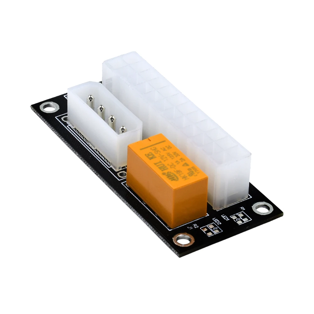 Черный Блок питания TISHRIC с двойным блоком адаптер синхронизации Add2psu ATX 24Pin на 4pin