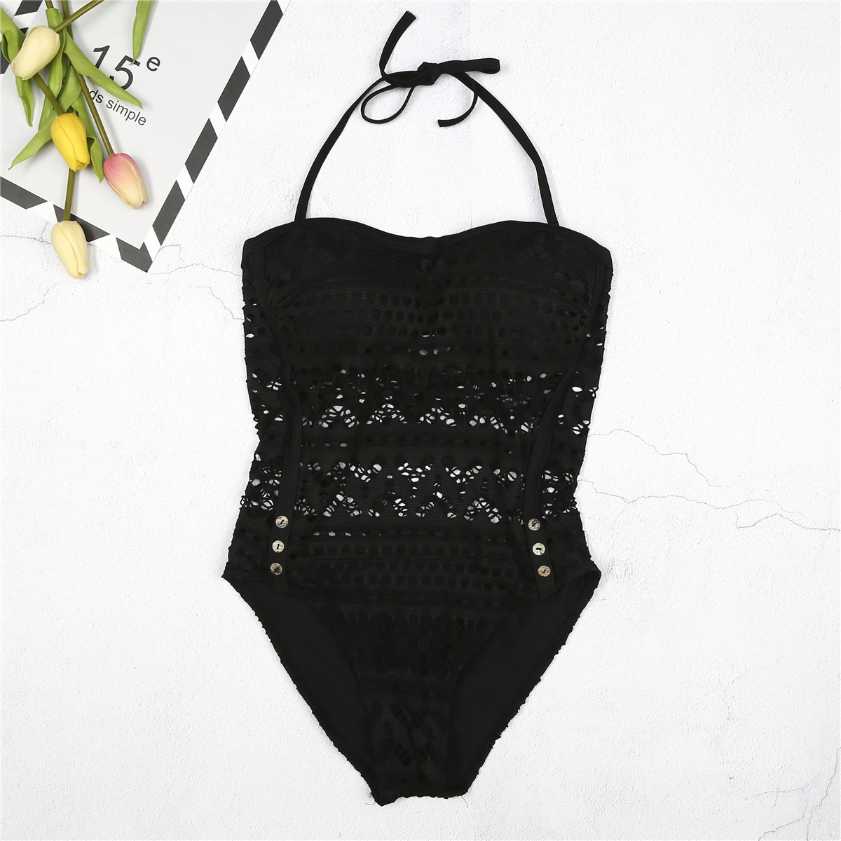 Женский раздельный купальник пикантный ажурный купальник-бикини с кружевными