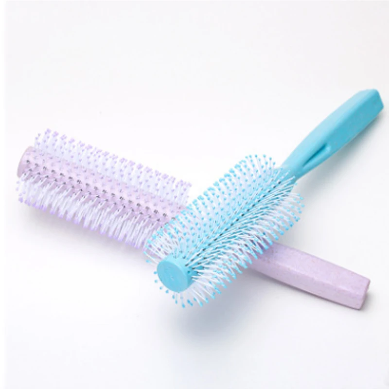 Круглая расческа для волос пластиковая прическа волнистые кудрявые уход