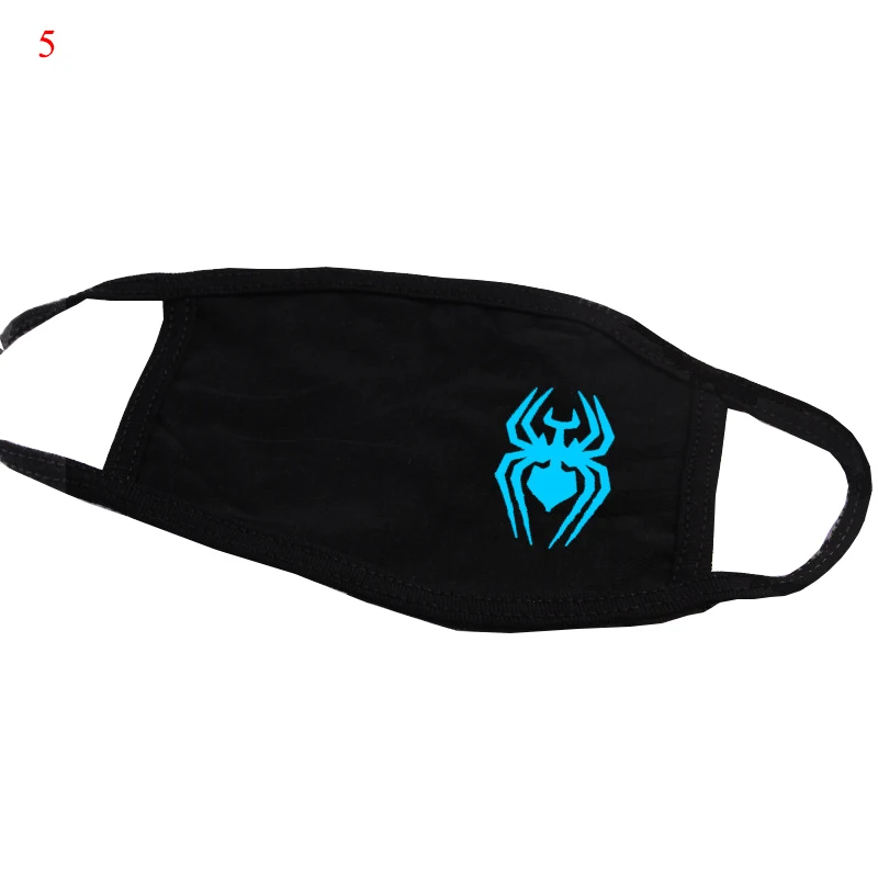 Хлопковая Ветрозащитная маска для лица черная мультяшная с драконом