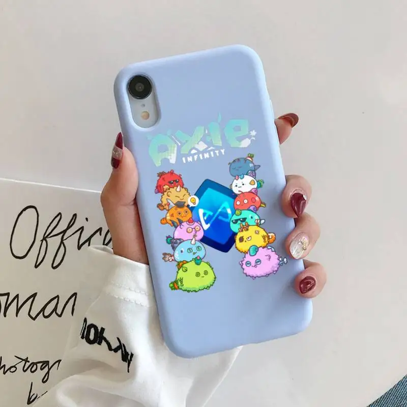 

YNDFCNB Axie Infinity Phone Case for iPhone 11 12 13 mini pro XS MAX 8 7 6 6S Plus X 5S SE 2020 XR cover