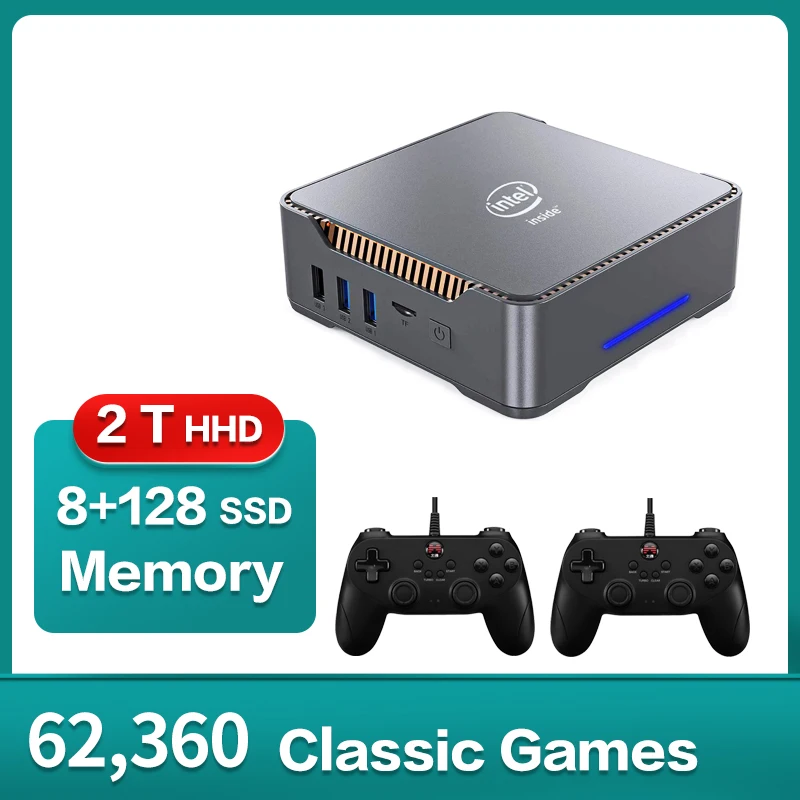

Pawky Cube Mini PC Retro Video Game Console for G Cube/Saturn/PS2/Naomi Built in 4K 62000+ Games 3D Game Plug And Play