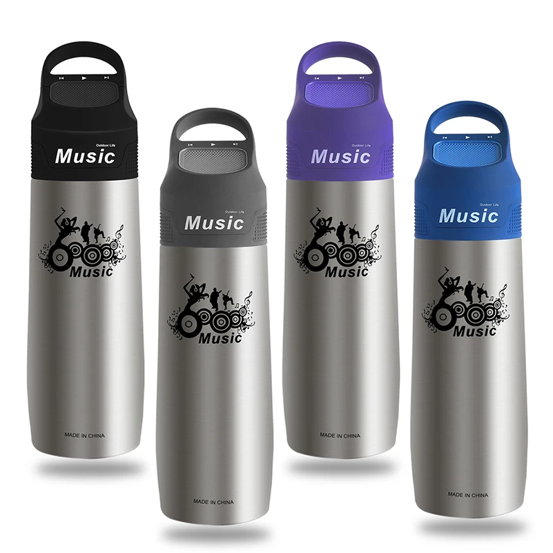 

WEST BIKING 750 ML Bluetooth Music Cycling Bottle Vacuum Double Wall Stainless Steel Bike Water Thermos Bicycle Water Bottles