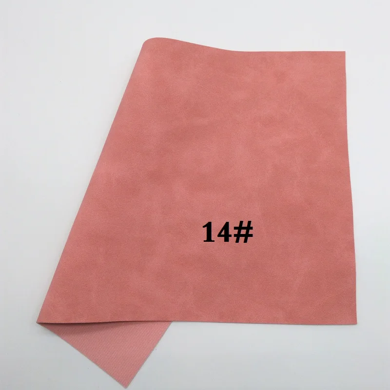 14 Glitterwishcome 21X29CM A4 Size Suede Faux Leather Fabric, Vinil Para Lozos, Synthetic Leather Fabric for Bows, GM386A - Цвет: 14