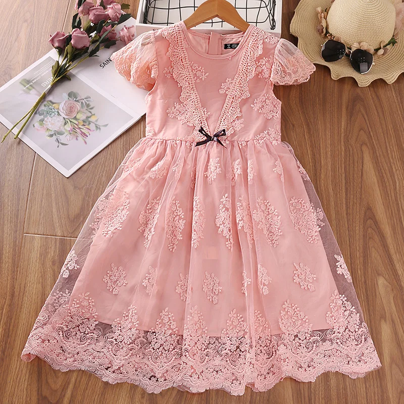 HE Hello Enjoy/Летняя кружевная Детская одежда Детские платья принцессы для девочек