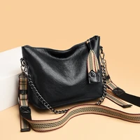 designer pu leather shoulder bags for women 2021 chain high capacity handbags travel luxury hand bag female large shoulder bag