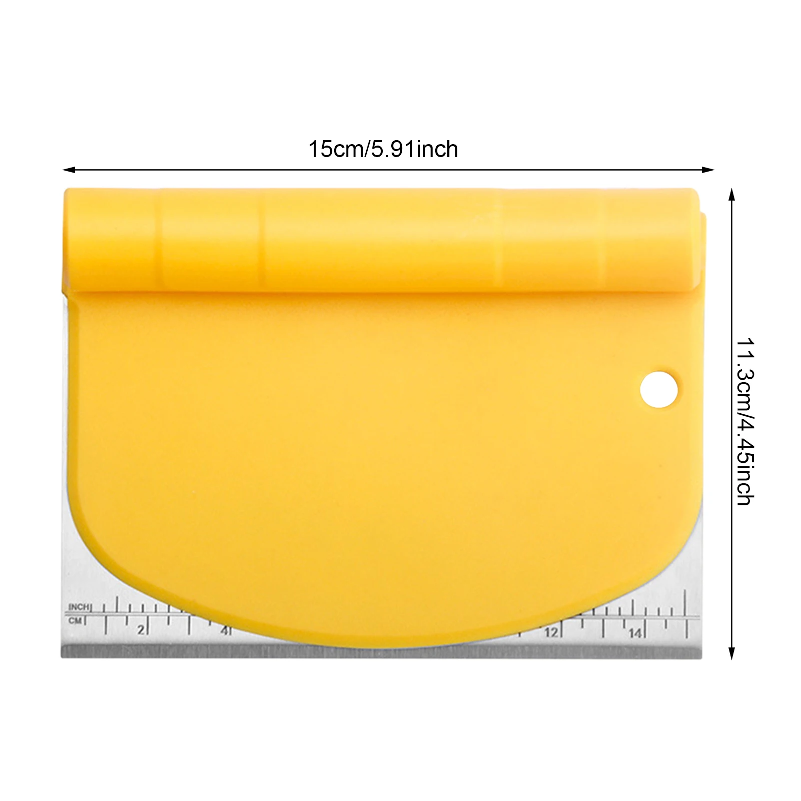 

Stainless Steel Dough Scraper Cutter Chopper with Measuring Scale non-toxic odorless safe hygienic Easy to Grip Multiple Uses