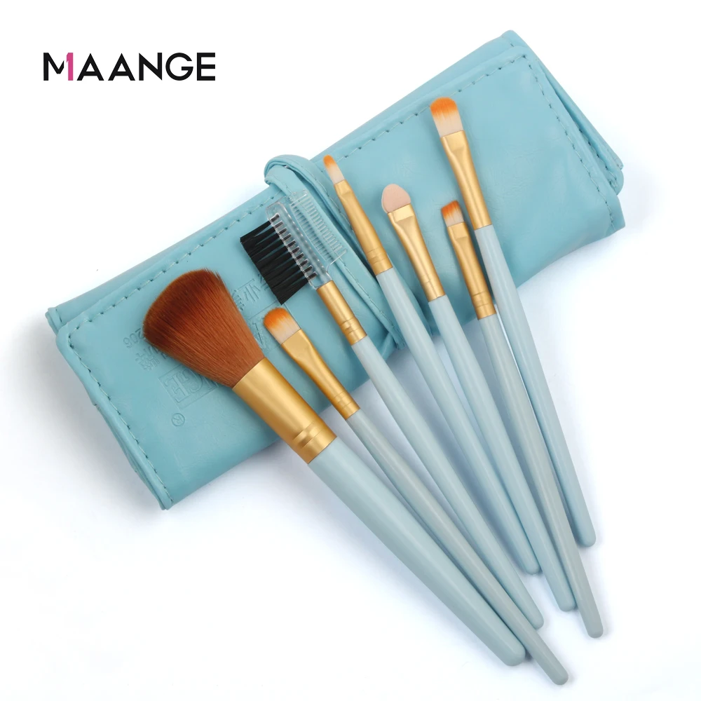 Набор кистей для макияжа MAANGE 7 шт. пудры основы теней румян профессиональный