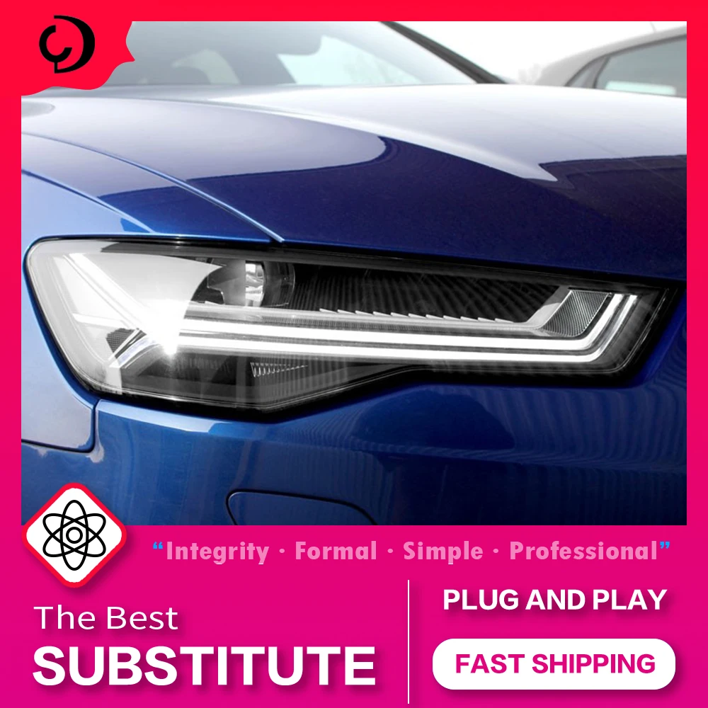 

AKD автостайлинг фары для Audi A6 2012-2018 светодиодные фары DRL Передняя лампа светодиодный проектор автомобильные аксессуары