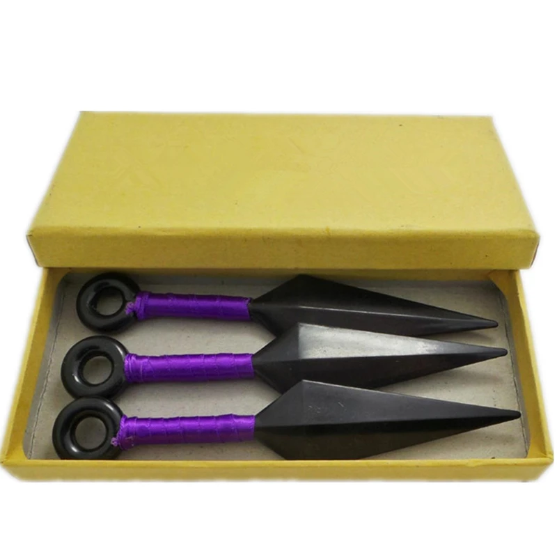 

3PCS Anime Ninja Uzumaki Kunai Shuriken Throwing Weapon Props Cosplay Toy