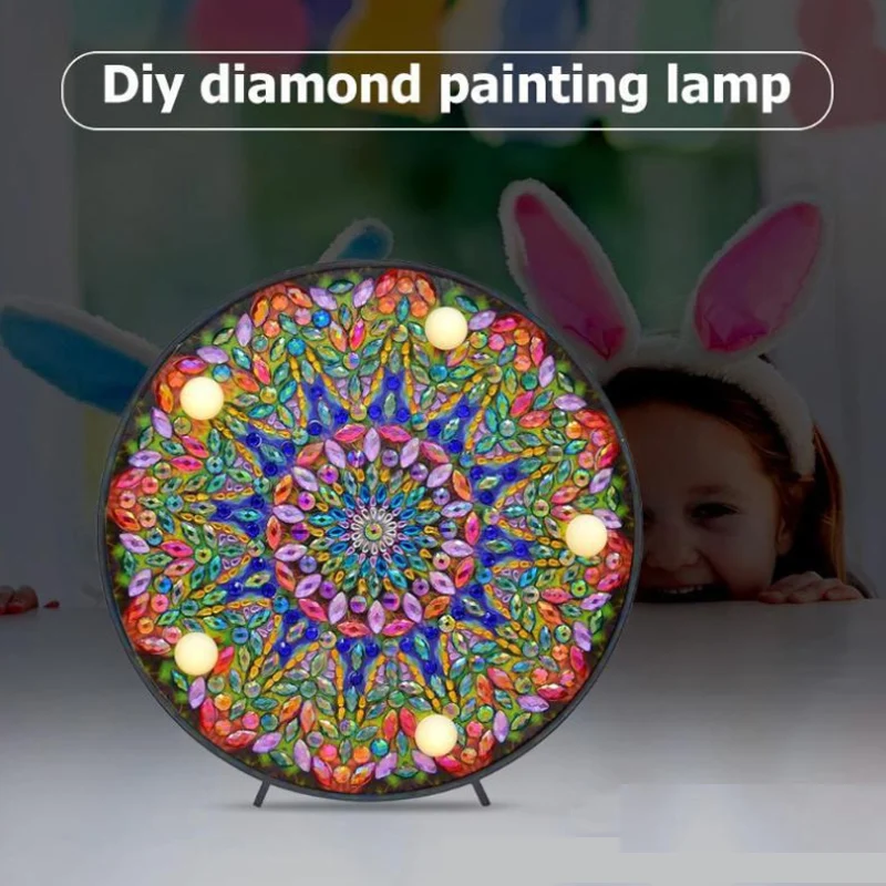 5D DIY Алмазная лампа Ночной светильник Рождественская бабочка Сова Модный узор