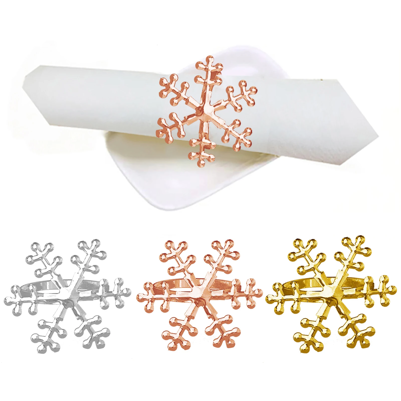 

10 шт., держатель для салфеток в виде снежинок